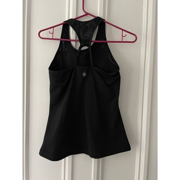 Athleta Racerback black tank w/shelf bra XS - Picture 3 of 4